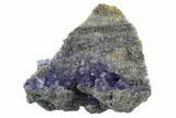 Purple Fluorite Crystals with Quartz - China #122013-1